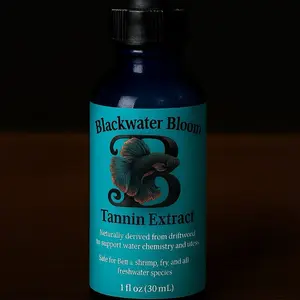 Blackwater Bloom Tannin Extract - Natural Driftwood Formula for Betta Shrimp Fry & Freshwater Fish 1 fl oz 30 mL