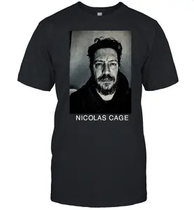 Sal Vulcano Nicolas Cage Graphic Tee Funny Celebrity Mashup Shirt
