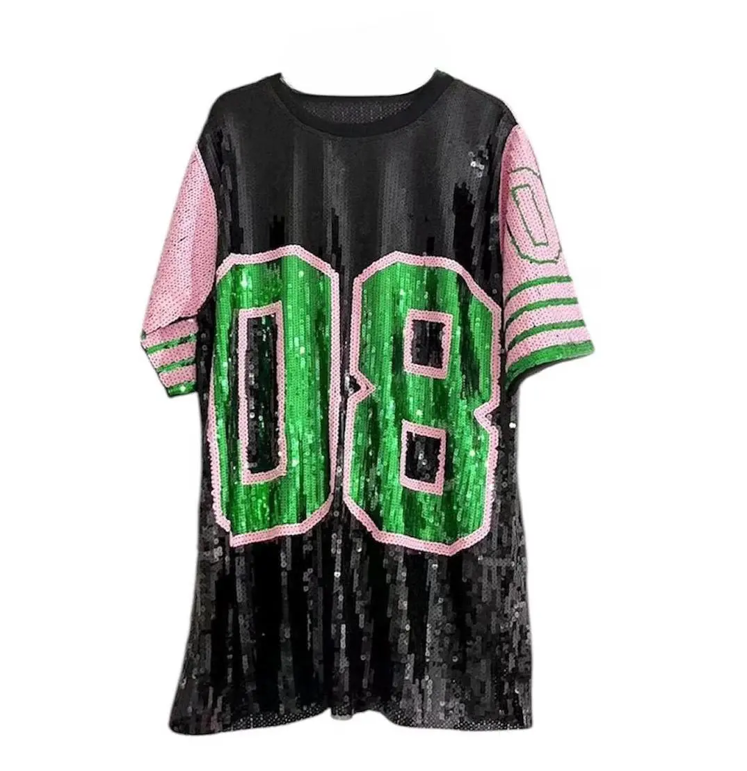 Pink and Green Sequin Jersey - TikTok Shop Pink and Green Sequin Jersey - TikTok Shop