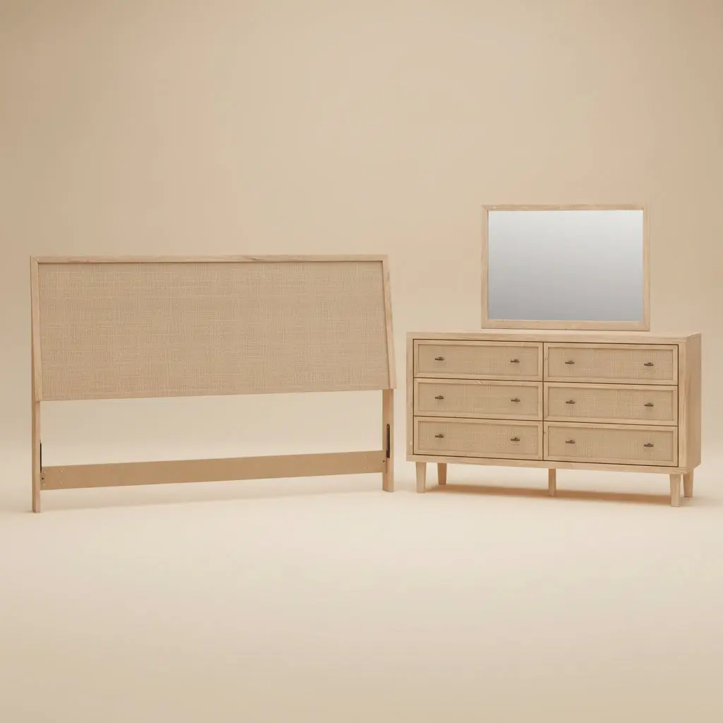 Cielden King Panel Headboard, Dresser and Mirror