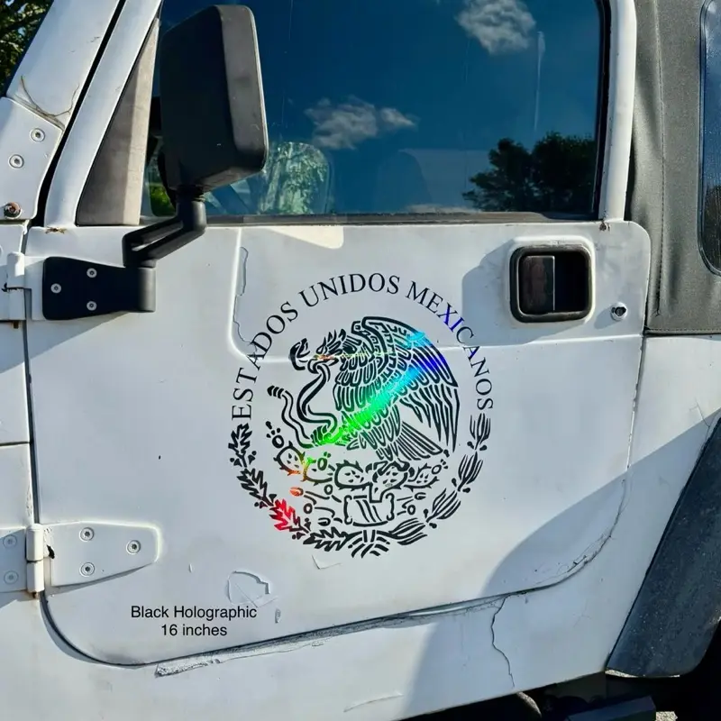 Escudo de Mexico Mexican Pride Decal Sticker Car Exterior Accessory For Cars, Trucks, SUV, Room Windows Vehicle Exterior Decoration