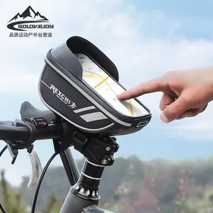 Bicycle Bag Mobile Phone Bag Waterproof Touch Screen Navigation Storage Mountain Bike Front Beam Bag Riding Handlebar Bag