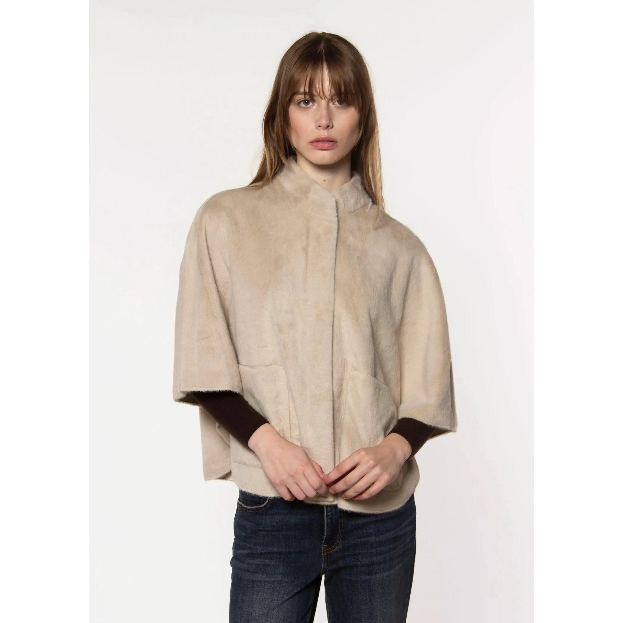Dewi Faux Fur Cape