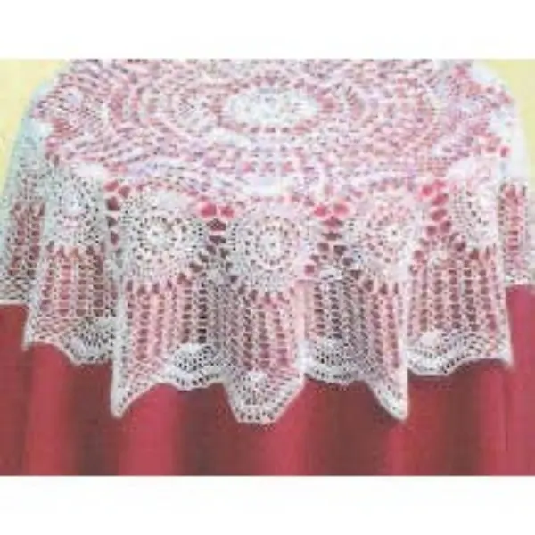 Peking Handicraft 22SF724W36SQ 36 in. 1-Piece Square Shape Fabric Cloth Table Topper - Colorful Look, for Home Kitchen, One-Piece