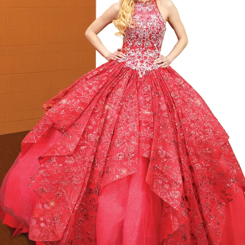 open lace back dress LA GLITTER #24081 Lily's Red Charro Quinceanera Dress – Lily's Seaside  Boutique