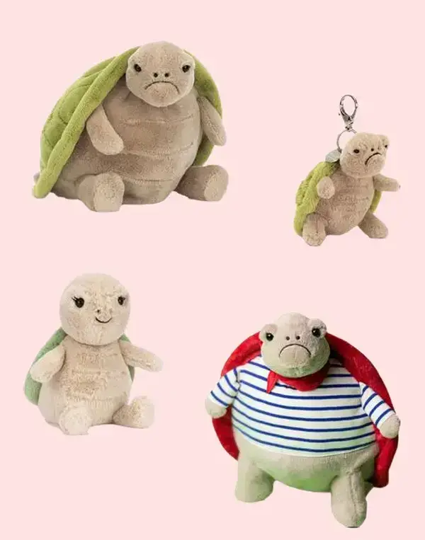 Jellycat Timmy Turtle – Ultra Soft Plush Turtle, Cute Grumpy Turtle Plush Collectible, Cozy Home Decor, Gift for Kids, Adults & Jellycat Fans, Keychains