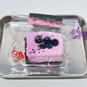 【Buy 3 get 1 free】Blueberry Three-Layer Thick Toast taba squishy slime squishies tabba squishies kidstoysFood-Grade Silicone Slow-Rising Rebound Squishy Fidget Toys for Stress Relief - Soft Squeeze Toys with Thick Creamy Slime Texture, Handmade Non-Toxic