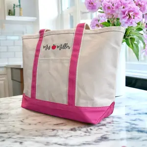 Custom Teacher Work Bag, Personalized Teacher Tote, Teacher Gifts, Teacher Appreciation, Teacher School Bag, Monogram Gifts for Teacher