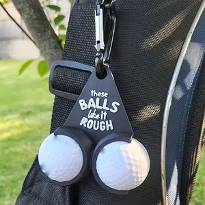 Funny Golf Ball Holder with Clip Ring, Hilarious Golf Gift for Golf Lovers, Golf Accessory, Unique Golf Storage Rack & Accessories