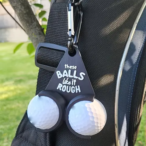 Funny Golf Ball Holder with Clip Ring, Hilarious Golf Gift for Golf Lovers, Golf Accessory, Unique Golf Storage Rack & Accessories, Funny Golf Gifts