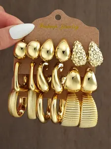 Boho Vintage Star Shell Drop Conch Earring Set, 9/18 Pairs, Stackable Earrings, Women's Daily Jewelry, Party Birthday Gift, Beach Vacation Accessory