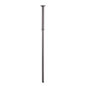 212 MAIN Rustproof Adjustable L-Shaped Corner Shower Curtain Rod, Wall-Mounted Bathroom Fixture Accessory with Vertical Ceiling Support Bar, Bronze Tone (VS1RB Model), Adjustable Rod, Shower Curtain Rods