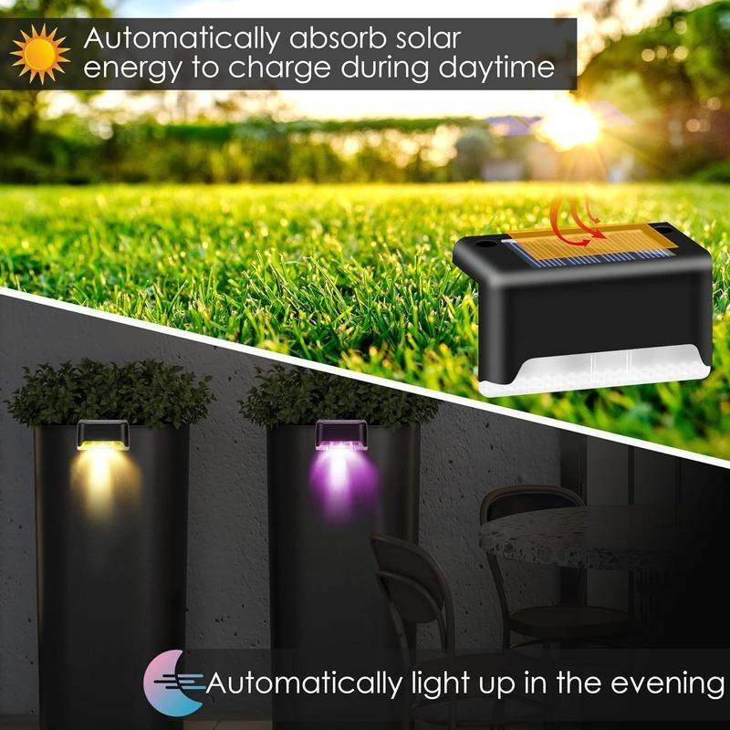 Solar Pool Side Lights 4-Pack, Colorful Solar Lights,Color Changing Waterproof Light up Swimming Pool Accessories Night Lights, Outdoor LED Deck Lights for Stairs, Step, Fence, Yard, Patio, and Pathway Decor