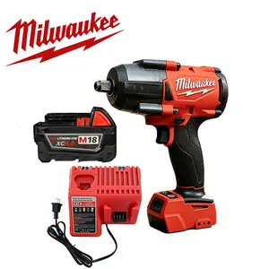 Milwaukee M18 1000N 6.0AH 1/2" High Torque Impact Wrench Kit, 1000 ft-lbs Fastening, 1400 ft-lbs Nut-Busting, 4-Mode Drive Control, Tools and Gadgets for Heavy Duty Repair, Construction
