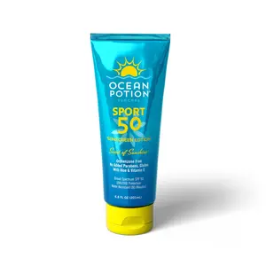 Ocean Potion SPORT SPF 50 Sunscreen Lotion - 6.8oz Ultra-Lightweight Water-Resistant Fragrance-Free Formula with Aloe & Vitamin E