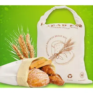 Reusable Beeswax Bread Bag 17x13" with Zipper for Homemade Sourdough Bread, Keeps Bread Fresh Longer (Caramel 1 Pack)