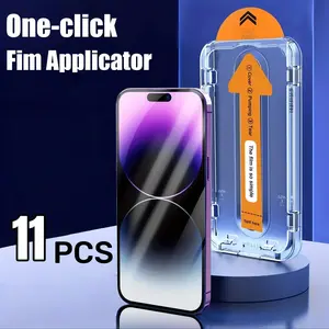 11pcs HD Tempered Glass Screen Protector for iPhone 16/15/14/13/12/11, Dynamic Island Compatible, 9h Anti-Scratch, Bubble Free, Full Coverage