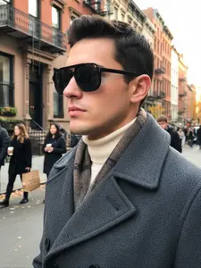 Men's Fashion Glasses, Vintage Square Design, Stylish Eyewear for Men, Comfortable Daily Wear, Trendy Accessory