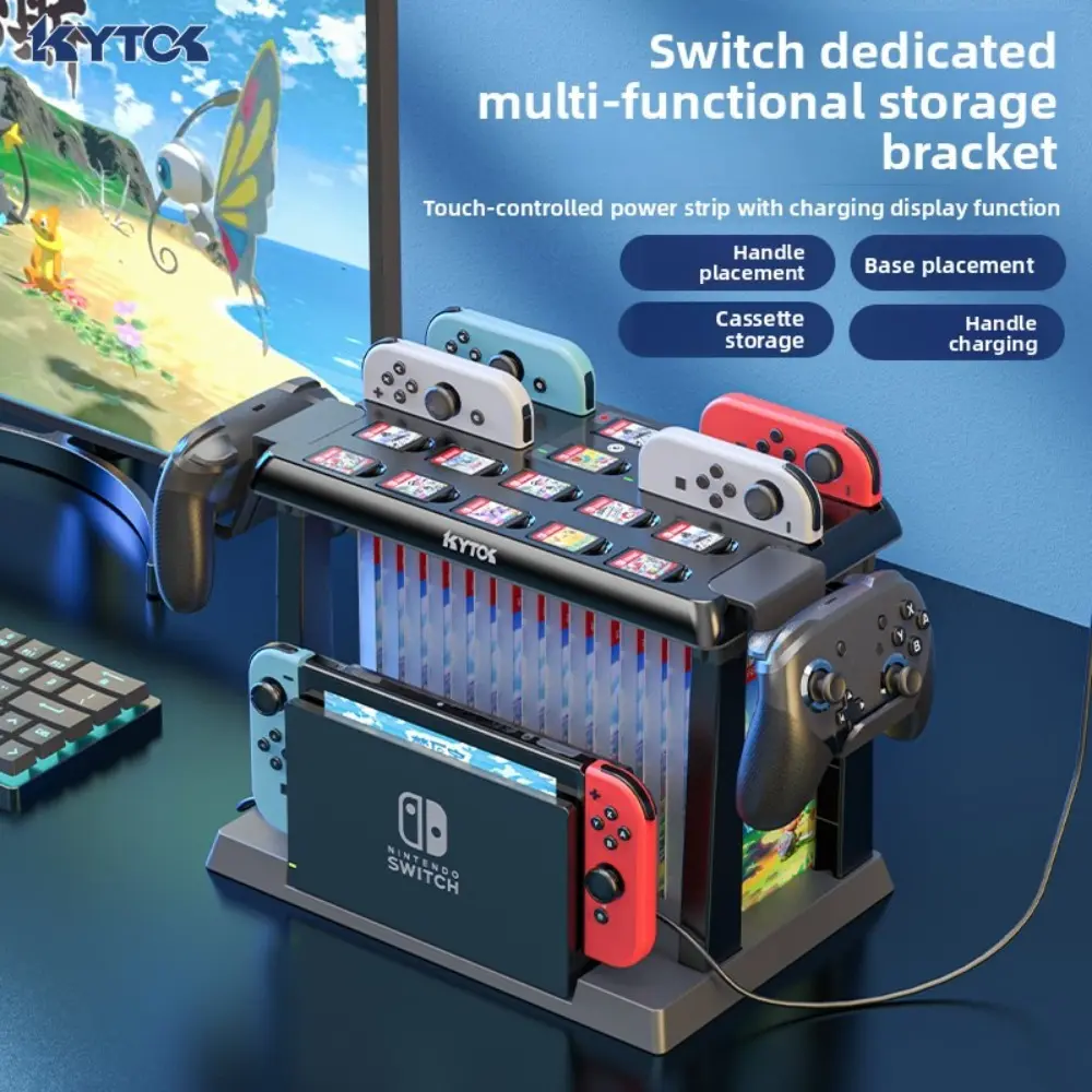 Accessories Kit Storage FOR Game CD Cassette For Switch Handle Card Slot Multifunctional Charging Storage Bracket