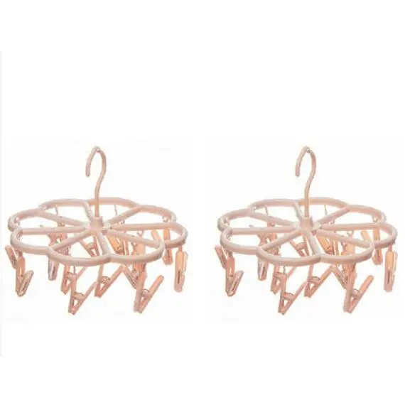 Round 16 clips beige 2 pieces