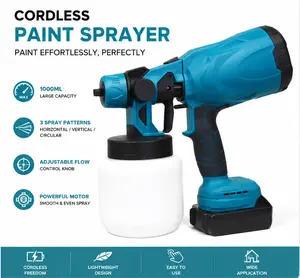 Cordless HVLP Paint Sprayer - Rechargeable Spray Gun with 3 Patterns for Car, Furniture & DIY Projects, Car scratch repair kit