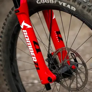 1SET Marzocchi Bomber Z1 Creative Car Sticker, Decal for Mountain Bike, Motorcycle Decoration, Upgrade Gear Style, Brand Logo Design Avoids Monotony, Show Off-Road Enthusiast Proposition