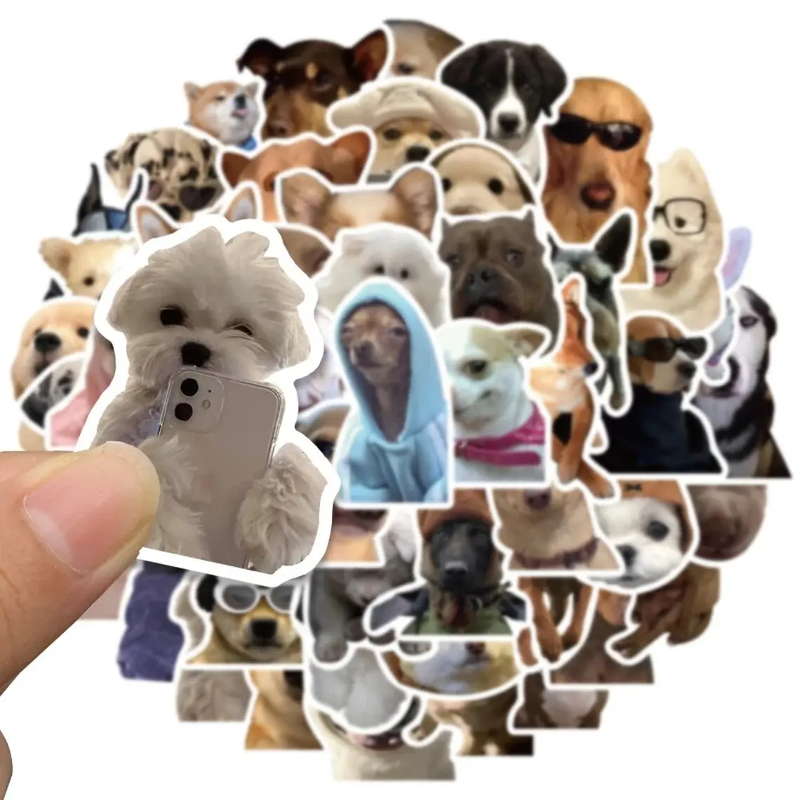 Free Random Set of 5 Cute Cat & Dog Stickers with Phone Case Purchase