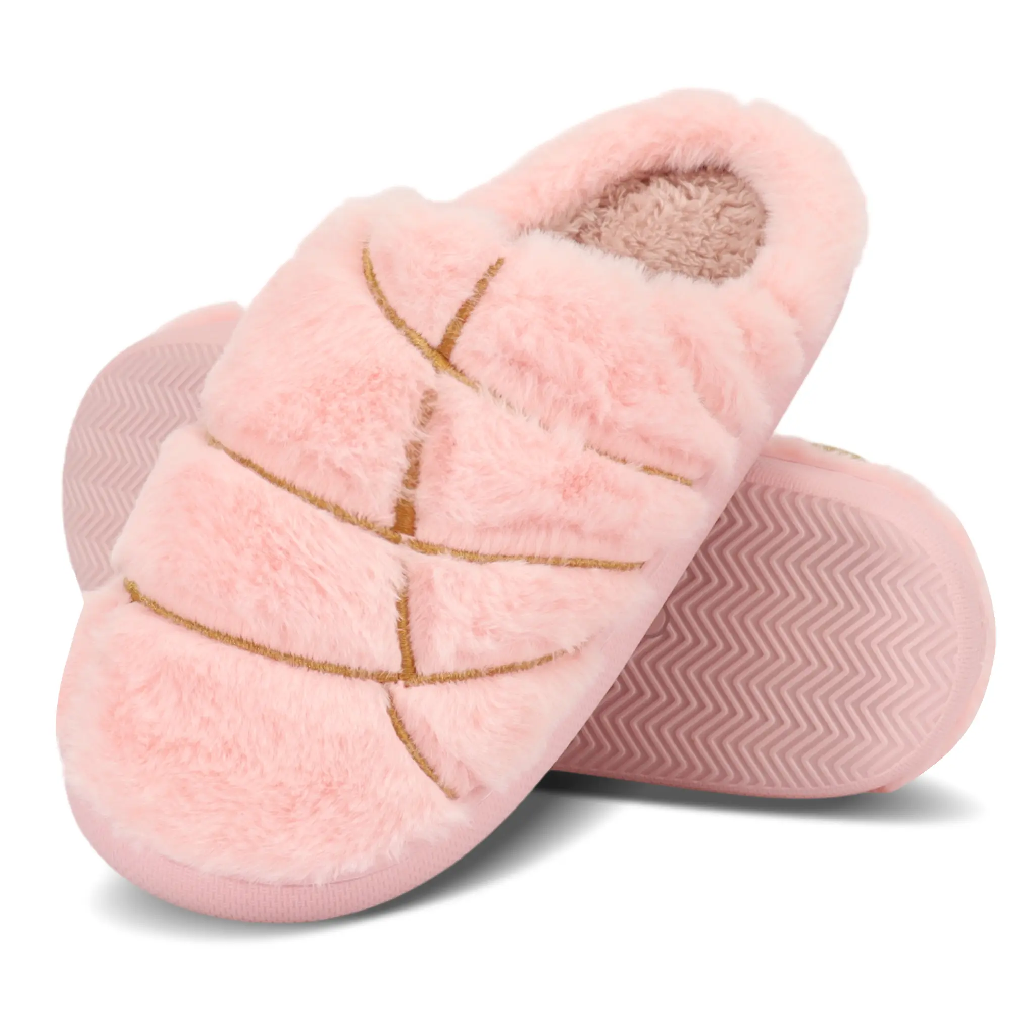 House Slippers for Women & Men - Fuzzy, Casual Indoor/Outdoor Shoes with Memory Foam & Faux Fur Lining