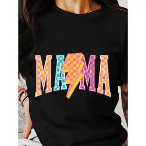 100% Cotton MAMA Shirt |   Retro Neon Mama Crewneck |   Mother’s Day Gift for Mom |   Trendy Mama
