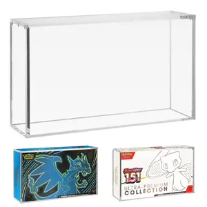 PKMN 151 UPC Acrylic Case TCG Mega Charizard X UPC Ultra Premium Collection Acrylic Storage Box, 6MM Thick Magnetic Lid Protector Acrylic Display Case Stackable
