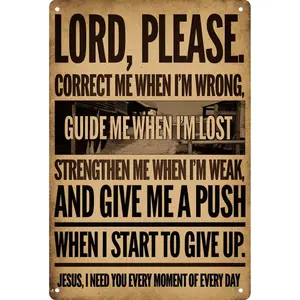 8x12 Aluminum Metal Sign | The Most Powerful Prayer Sign for Anyone Who Needs a Little Faith