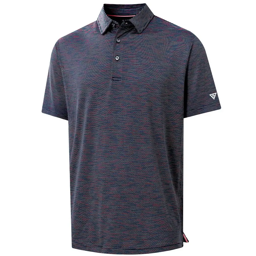 MAELREG Men’s Striped Golf Polo Shirt Short Sleeve, Dry Fit Performance Moisture-Wicking Collared Athletic Top