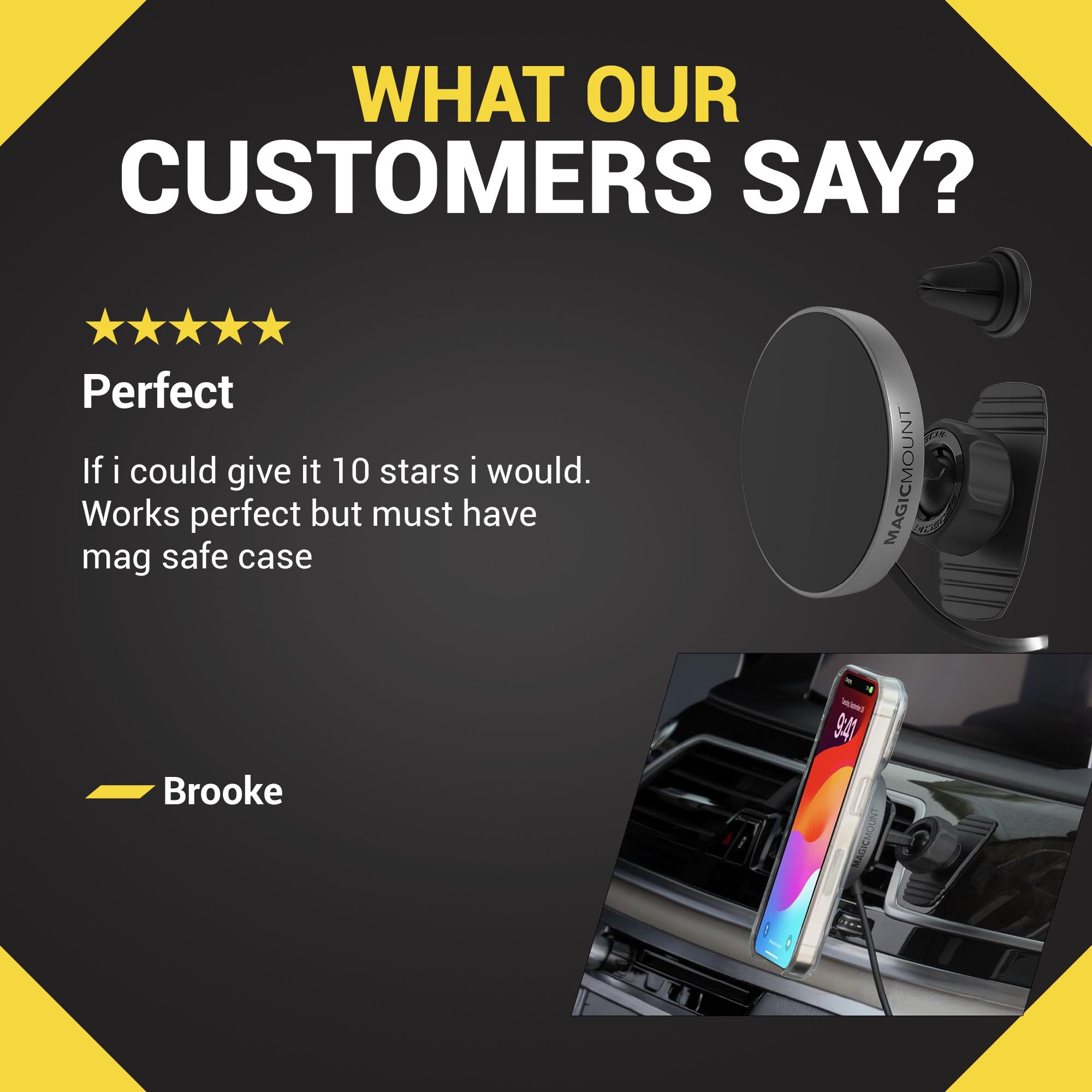 MagicMount Charge Pro Dash/Vent - Qi2 Magnetic Wireless Charging Phone Mount