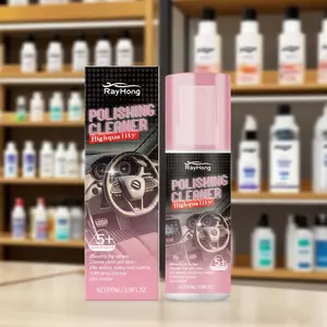 Car Interior Detailing & Polishing Agent, Effective Care Solution for Rubber & Faux Leather Surfaces, Multi-Purpose Cleaning Tool, Interior Car Cleaner