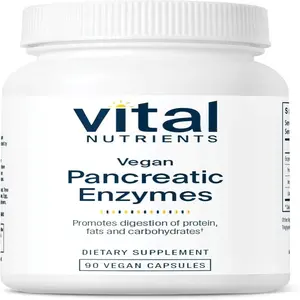 Vegan Pancreatic Enzymes - 90 Capsules for Women & Men - Gluten Dairy Soy Free - Digestion Support Gut Health Relief from Gas Bloating