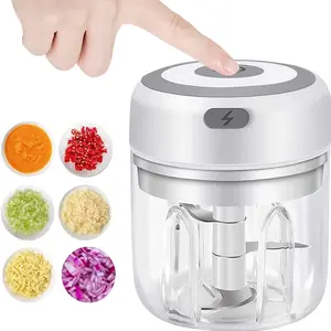 USB Electric Garlic Chopper 250ML | Mini Food Processor for Onion, Veggies & Kitchen Prep NONE