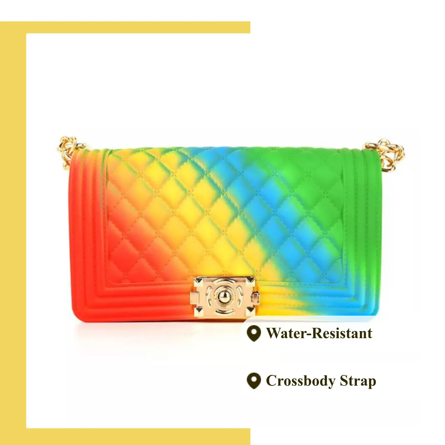 Rainbow Jelly Purse – Retro Glam Meets Modern Style