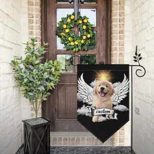 Custom Memorial Garden Flag - Double Sided Personalized Dog Loss Yard Banner, Pet Sympathy Outdoor Decor for Dog Lovers