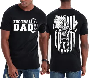 Personalized Football Dad Shirt With Name And Number, American Football Custom Name Dad Shirts, Custom Football Dad Shirt, Personalized Football Shirts For Men Fathers Day