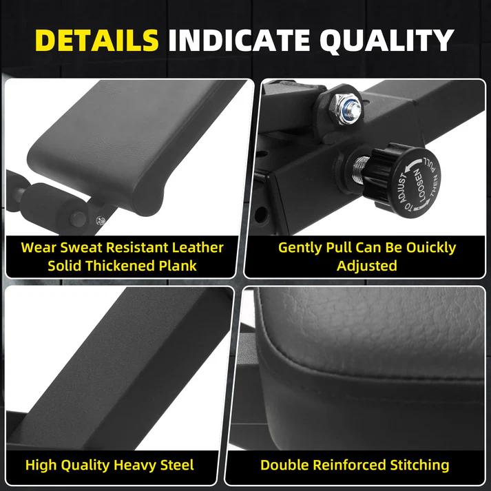 Adjustable Weight Bench, 800 Lbs Capacity, 8 Backrest & 3 Seat Positions, Adjustable Bench for Full Body Workout, Space-Saving Foldability, for Indoor Workout, Home Gym (Black)