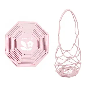 2 PCS Multi-Use Silicone Storage Bag & Organizer,Mesh Coaster,Silicone Wine Carrier,Bottle Holder,Reusable, Foldable, Portable Coaster for Wine Bottles, Cans, Cups, Hot Dishes,and Beverages