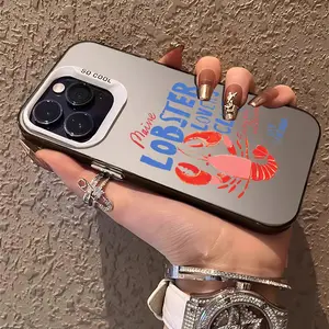 PIKPAKA Cute Lobster Phone Case for iPhone 17 16 15 14 13 12 11 Pro Max Air Magnetic MagSafe Matte Laser Metallic Phone Case | Aurora Gradient Finish with Smooth Matte Texture | Durable Scratch-Resistant Anti-Fingerprint Protective Cover