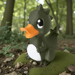 Dinosaur Duck Car Ornament, Cute Sitting Duck Figurine—Classic Dinosaur Duck, available in multiple colors, made of printed plastic. Perfect for home decor, office desks, car decorations, party gifts, and birthday decorations.
