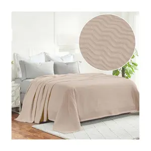 Superior Jena Cotton Texture Chevron Woven Blanket,Full/Queen