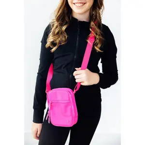 Neon Pink Crossbody Bag