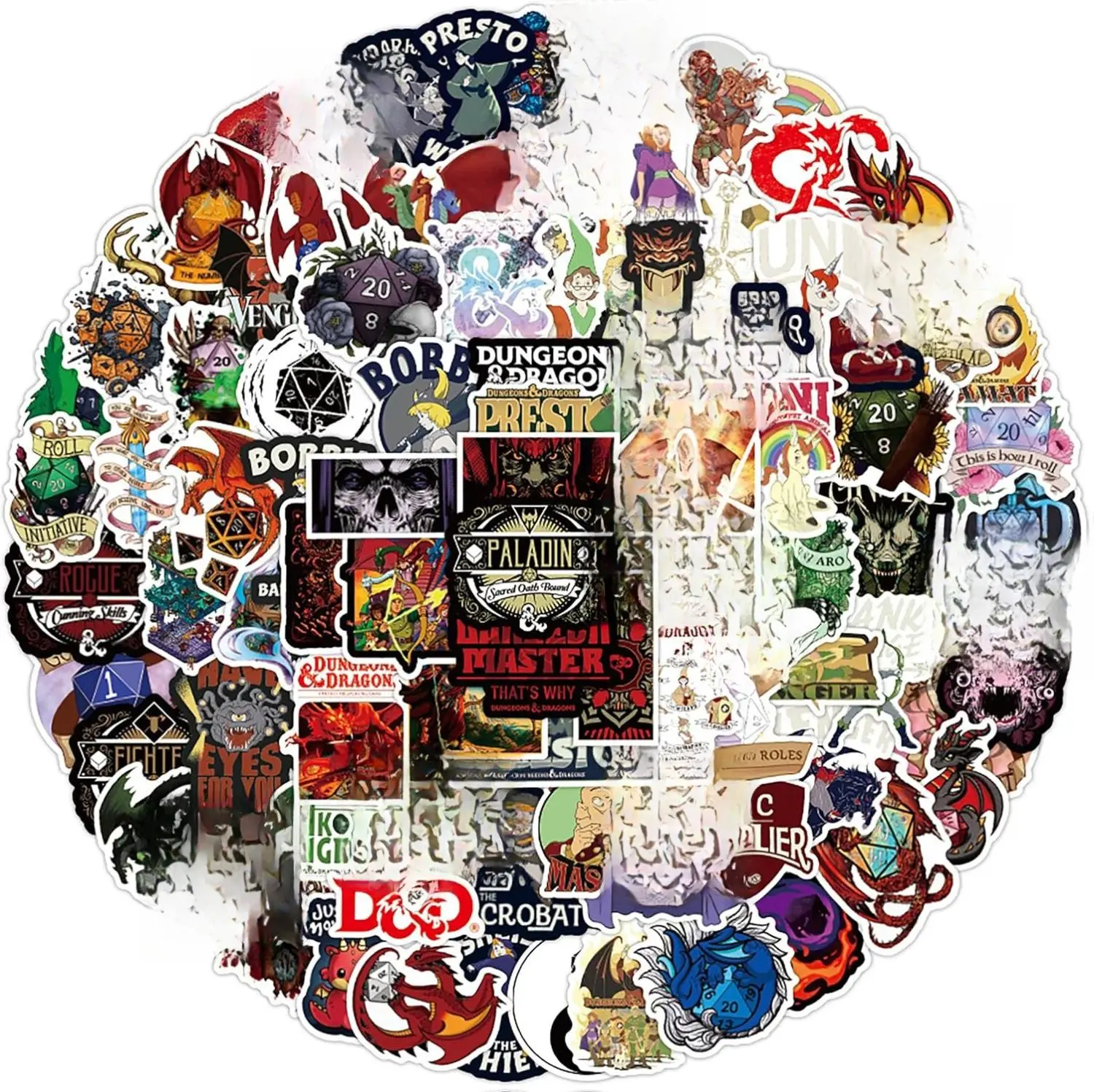[New deal] - Dungeons and Dragons Stickers- 100Pcs Vinyl Waterproof Stickers for Teens, Gifts for Laptops, Car, Wall, Phone