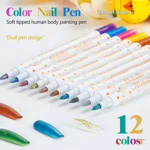 Waterproof Quick-Dry Acrylic Marker Pen, Ultra-Fine Tip Colorful DIY Painting Marking Pen, Nail Art Doodle Pen, Drawing Pen