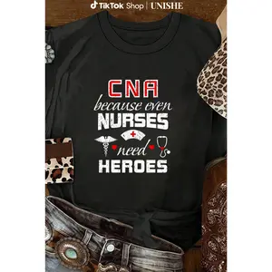 CNA Nurse Tee with Humor – Comfortable 100% Cotton Hero Shirt