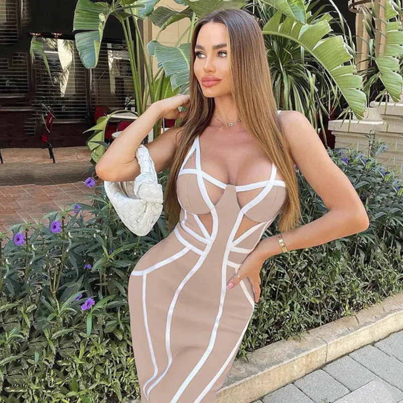 Contour Panel Bodycon Midi Dress