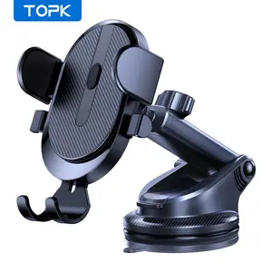 TOPK Car Phone Holder, Rotatable Universal Mobile Phone Mount, Dashboard Windscreen Phone Holder for 4.7-6.7 inch Phones